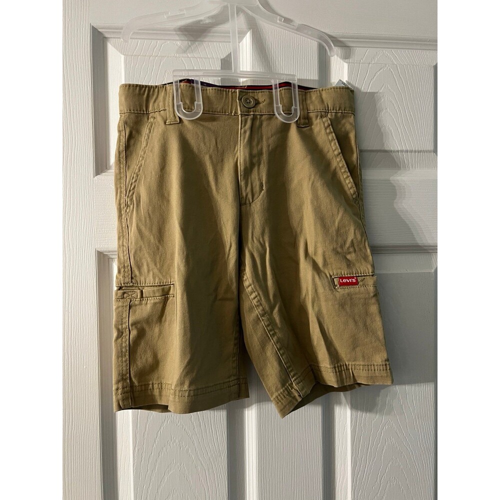 Levi's Boys Youth Size 10 Reg Khaki Tan Cargo Shorts Adjustable Waist NWT